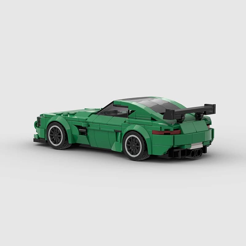 Model MOC inspirowany AMG GT R – sportowa sylwetka premium, satysfakcja ze składania i efektowny model do kolekcji lub na prezent.