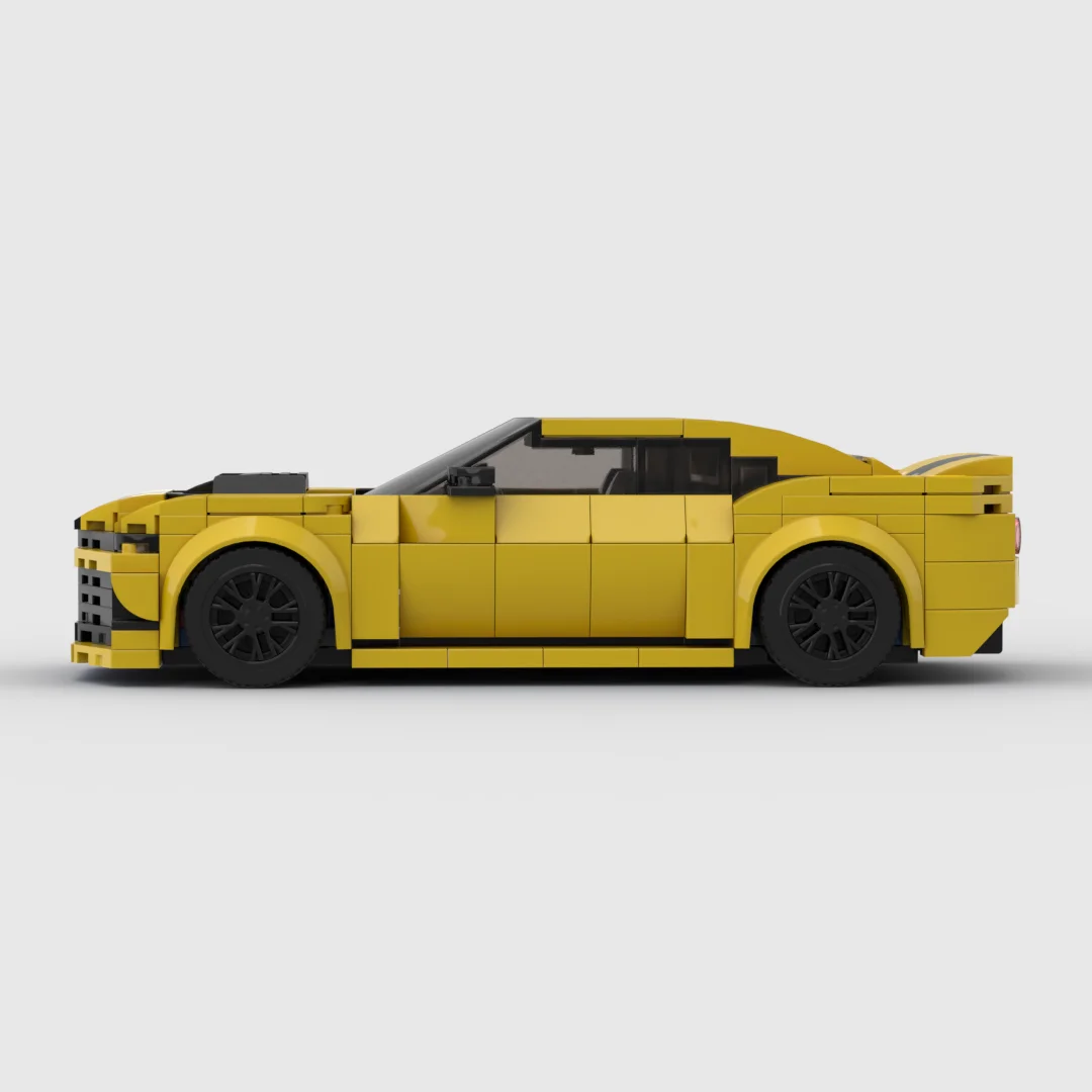 Model MOC Muscle Car inspirowany amerykańską motoryzacją. Sportowa sylwetka, przyjemność składania i gotowy efekt do kolekcji lub na prezent.