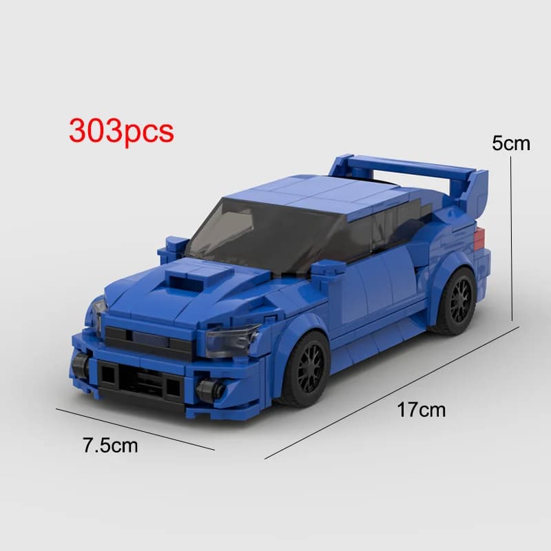 Model MOC inspirowany rajdowym WRX STI – 303 elementy, sportowy klimat i satysfakcja z budowania. Do kolekcji lub jako prezent dla fana aut.