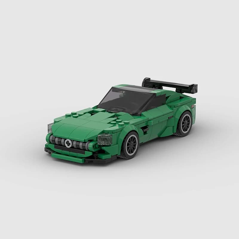 Model MOC inspirowany AMG GT R – sportowa sylwetka premium, satysfakcja ze składania i efektowny model do kolekcji lub na prezent.
