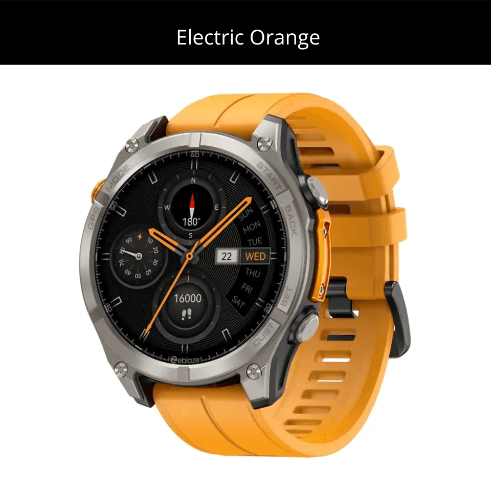 Zeblaze Stratos 4 to smartzegarek z AMOLED 1.43", GNSS 6 systemów, kompasem i barometrycznym wysokościomierzem oraz rozmowami Bluetooth. Także jako bezpieczny prezent.