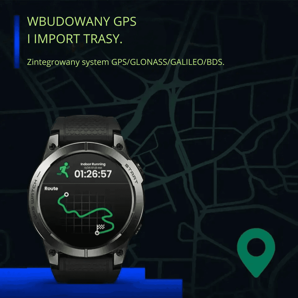 Zeblaze Stratos 3 Pro to smartzegarek z ekranem AMOLED 1.43", GPS i rozmowami Bluetooth. Wygodny do treningu i na co dzień, także jako bezpieczny prezent.